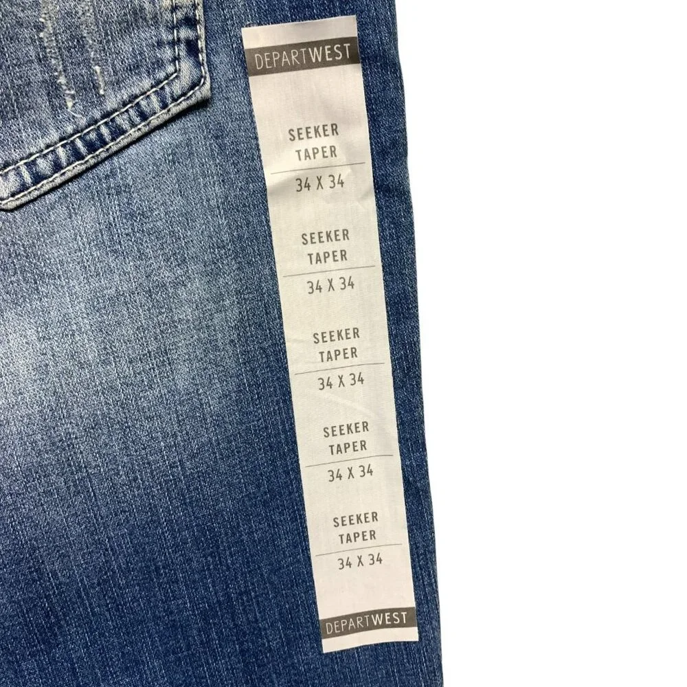 Buckle Departwest Seeker Taper Stretch Jean MEN’S‎ 34×34 Medium Wash Distressed